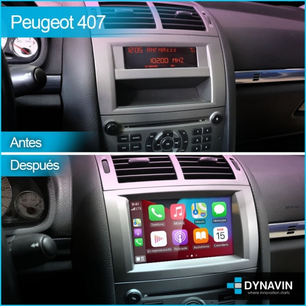 Pantalla multimedia con Carplay/Android Auto Peugeot 407 iTX-1147P